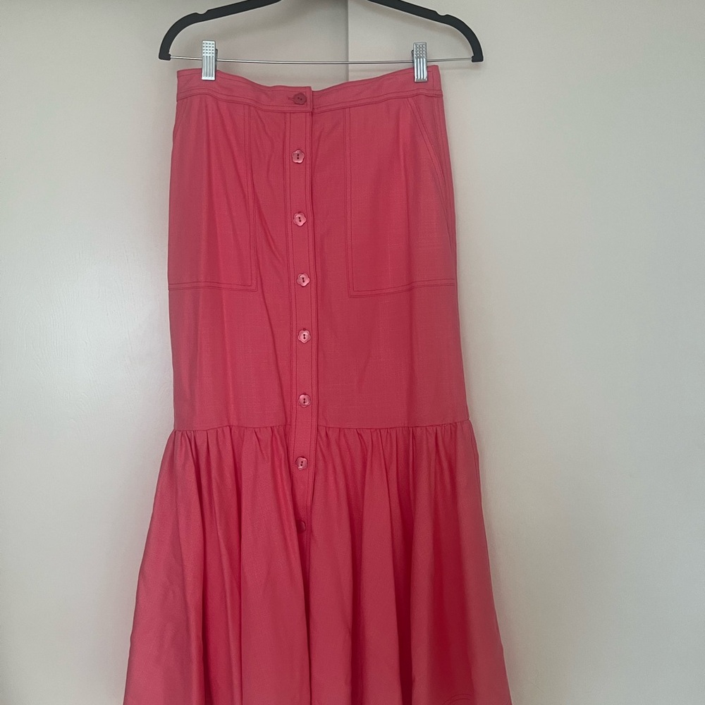 Loeffler Randall size small Midi Fit and Flare Tiered Skirt for Casual Wear